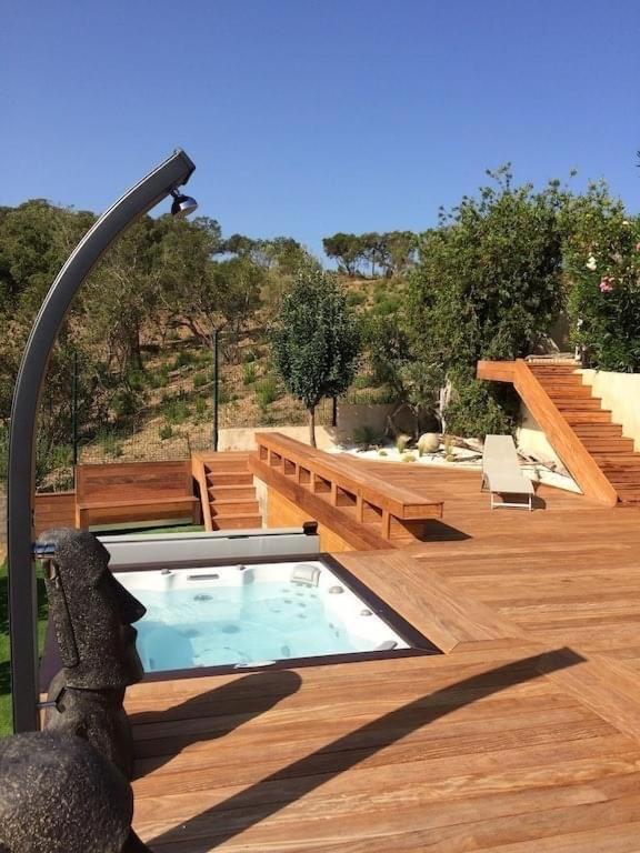 F2 Avec Jacuzzi, Petanque, A 3 Min Mer, Dans Grande Propriete Портисьо Экстерьер фото
